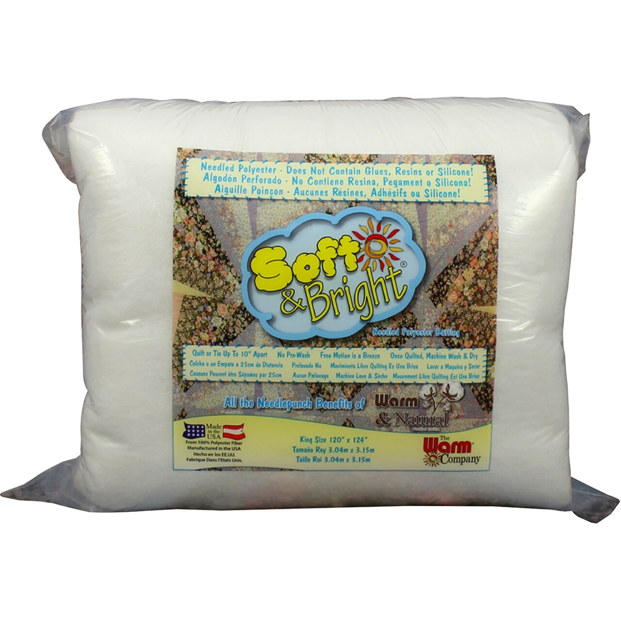 Warm Company Soft & Bright polyester Batting-King Size 120"X124"